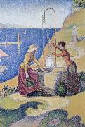 Paul Signac women at the well opus USA oil painting artist